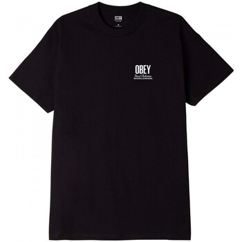 textil Herre T-shirts & poloer Obey visual ind. worldwide Sort