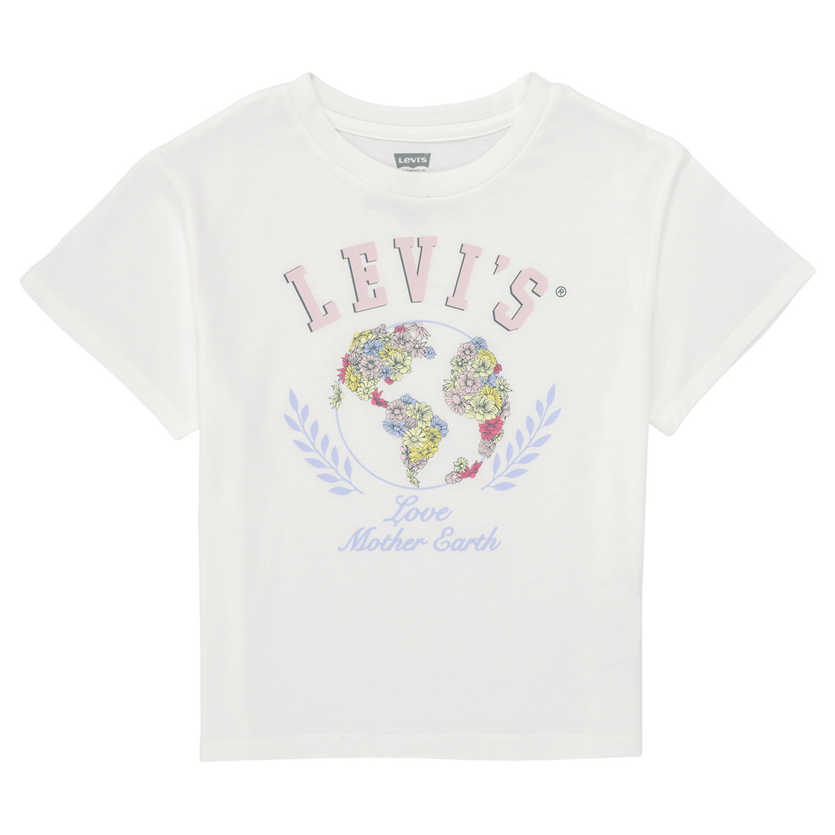 textil Pige T-shirts m. korte ærmer Levi's EARTH OVERSIZED TEE Hvid