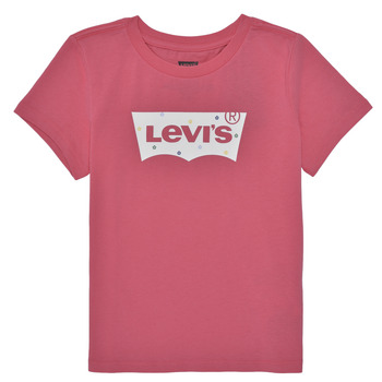 textil Pige T-shirts m. korte ærmer Levi's MULTI DAISY BATWING TEE Pink / Hvid