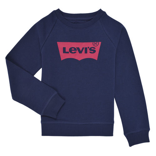 textil Pige Sweatshirts Levi's BATWING CREWNECK SWEATSHIRT Marineblå / Rød
