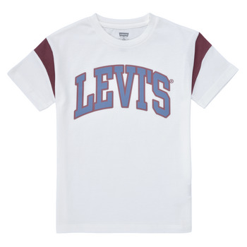 textil Dreng T-shirts m. korte ærmer Levi's LEVI'S PREP SPORT TEE Hvid / Blå / Rød