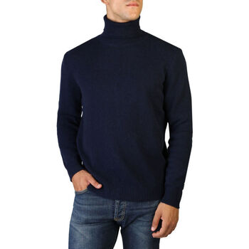 textil Herre Pullovere 100% Cashmere Jersey roll neck Blå