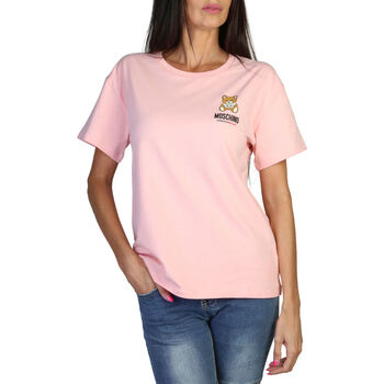 textil Dame T-shirts m. korte ærmer Moschino A0784 4410 A0227 Pink Pink