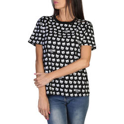 textil Dame T-shirts m. korte ærmer Moschino A0707 9420 A1555 Black Sort