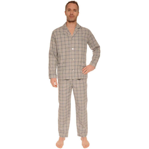 textil Herre Pyjamas / Natskjorte Pilus CHESTER Grå