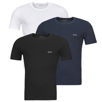 textil Herre T-shirts m. korte ærmer BOSS TShirtRN 3P Classic Hvid / Marineblå / Sort