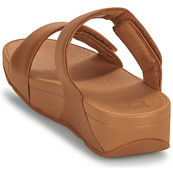 FitFlop Lulu Adjustable Leather Slides Brun / Kamel
