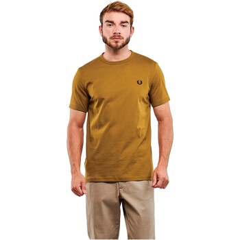 textil Herre T-shirts m. korte ærmer Fred Perry CAMISETA HOMBRE   M3519 Brun