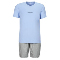 textil Herre Pyjamas / Natskjorte Calvin Klein Jeans S/S SHORT SET Blå / Grå