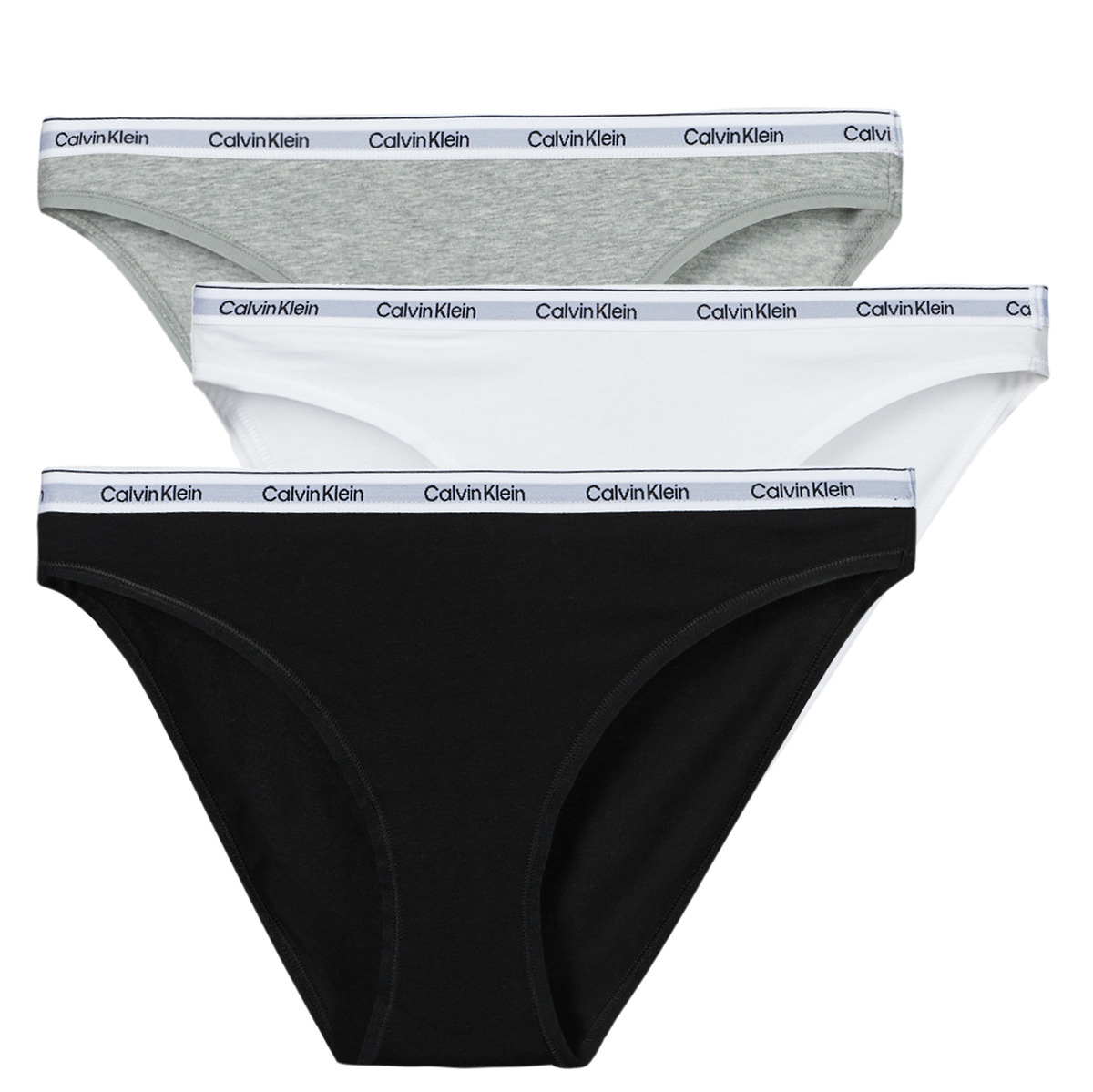 Undertøj Dame Trusser Calvin Klein Jeans BIKINI 3PK X3 Sort / Grå / Hvid