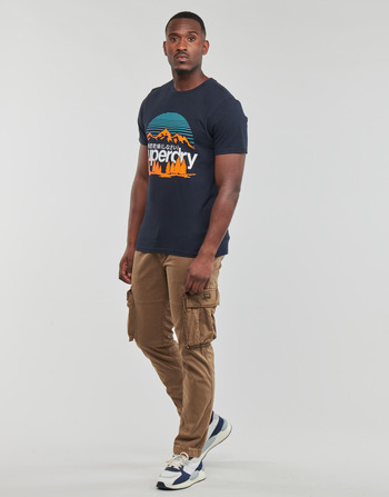 Superdry GREAT OUTDOORS NR GRAPHIC TEE Marineblå