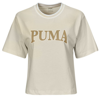 textil Dame T-shirts m. korte ærmer Puma PUMA SQUAD GRAPHIC TEE Beige