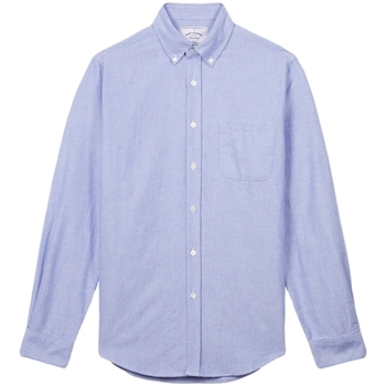 textil Herre Skjorter m. lange ærmer Portuguese Flannel Brushed Oxford Shirt - Blue Blå