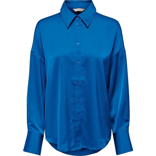 textil Dame Toppe / Bluser Only Marta Oversize Shirt - Super Sonic Blå