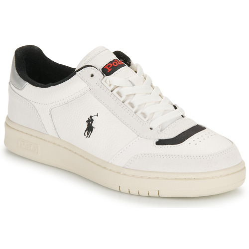 Sko Lave sneakers Polo Ralph Lauren POLO CRT SPT Hvid / Sort / Sølv