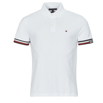 Tommy Hilfiger MONOTYPE FLAG CUFF SLIM FIT POLO Hvid