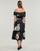 textil Dame Lange kjoler Desigual VEST_GEORGEO Sort / Hvid / Gul