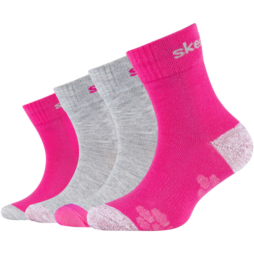 Accessories Dame Strømper Skechers 4PPK Wm Mesh Ventilation Glow Socks Pink