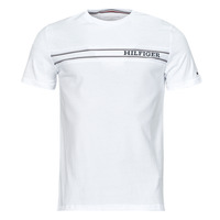 textil Herre T-shirts m. korte ærmer Tommy Hilfiger MONOTYPE STRIPE Hvid