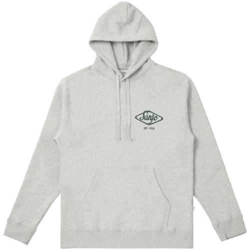 textil Herre Sweatshirts Sanjo Hooded Flocked Logo - Grey Grå
