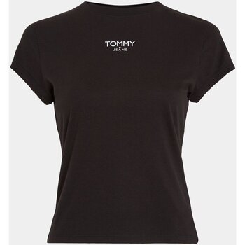 textil Dame T-shirts & poloer Tommy Jeans DW0DW16435 Sort