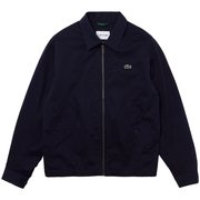 Short Zippered Organic Jacket - Bleu Marine