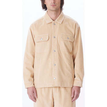 textil Herre Jakker / Blazere Obey Benny cord shirt jacket Beige