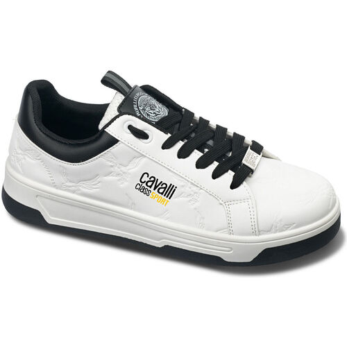 Sko Herre Sneakers Roberto Cavalli CM8803 White Hvid