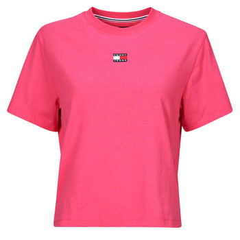 textil Dame T-shirts m. korte ærmer Tommy Jeans TJW BXY BADGE TEE EXT Pink