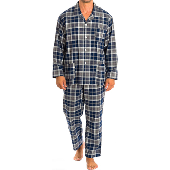textil Herre Pyjamas / Natskjorte Kisses&Love KL30180 Marineblå