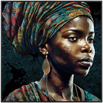 Afrikansk Kvinde Maleri