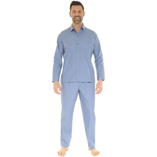 textil Herre Pyjamas / Natskjorte Pilus BERTIN Blå