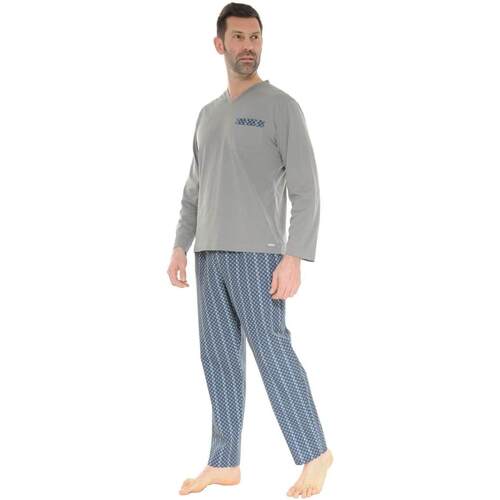 textil Herre Pyjamas / Natskjorte Pilus BOSCO Grå