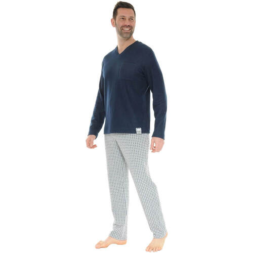 textil Herre Pyjamas / Natskjorte Pilus BLAISE Blå