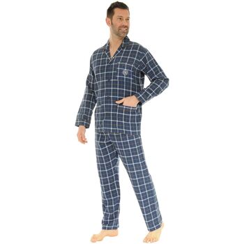 textil Herre Pyjamas / Natskjorte Christian Cane PYJAMA BLEU DORIAN Blå