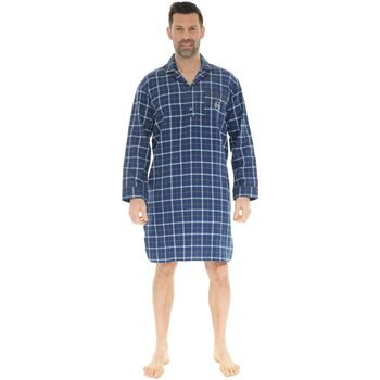 textil Herre Pyjamas / Natskjorte Christian Cane CHEMISE DE NUIT BLEU DORIAN Blå