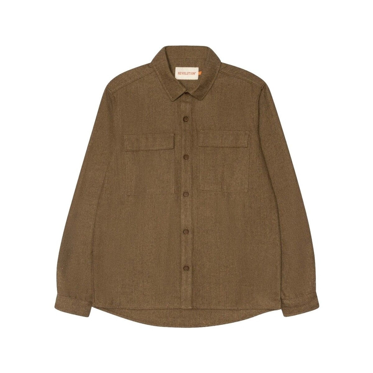 textil Herre Skjorter m. lange ærmer Revolution Utility Shirt 3953 - Light Brown Brun