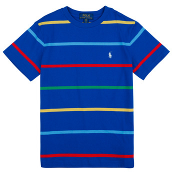 textil Dreng T-shirts m. korte ærmer Polo Ralph Lauren SSCNM2-KNIT SHIRTS-T-SHIRT Blå / Flerfarvet / Safir / Stjerne / Flerfarvet