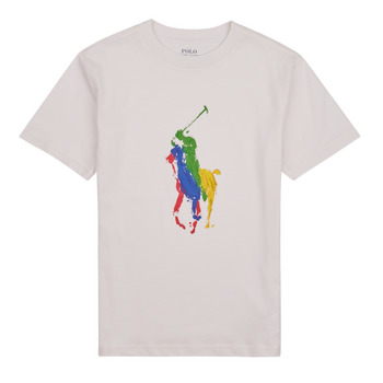 textil Børn T-shirts m. korte ærmer Polo Ralph Lauren SS CN-KNIT SHIRTS-T-SHIRT Hvid / Hvid