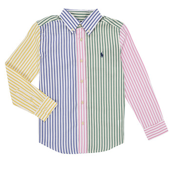 textil Børn Skjorter m. lange ærmer Polo Ralph Lauren LS BD PPC-SHIRTS-SPORT SHIRT Flerfarvet