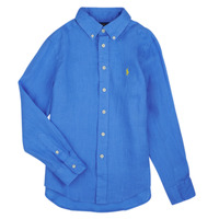 textil Dreng Skjorter m. lange ærmer Polo Ralph Lauren CLBDPPC-SHIRTS-SPORT SHIRT Blå