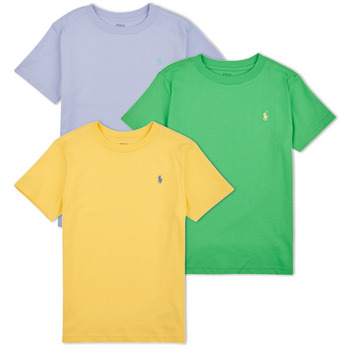 textil Børn T-shirts m. korte ærmer Polo Ralph Lauren 3PKCNSSTEE-SETS-GIFT BOX SET Flerfarvet