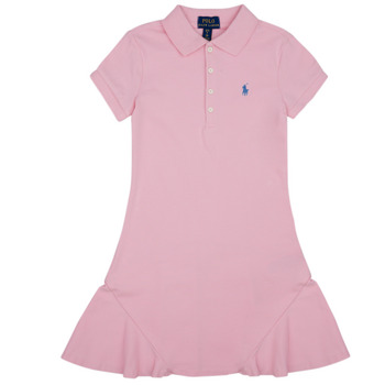 textil Pige Korte kjoler Polo Ralph Lauren ROBE POLO ROSE Pink