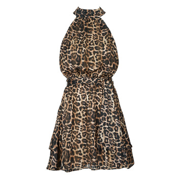 textil Dame Korte kjoler Guess SL ROMANA FLARE Leopard