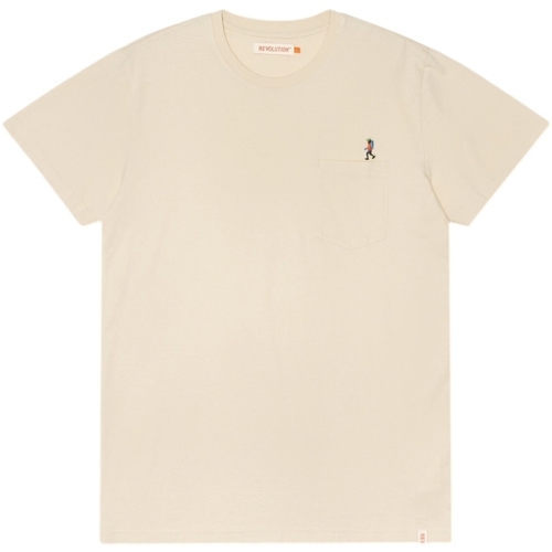textil Herre T-shirts & poloer Revolution Regular T-Shirt 1330 HIK - Off White Hvid