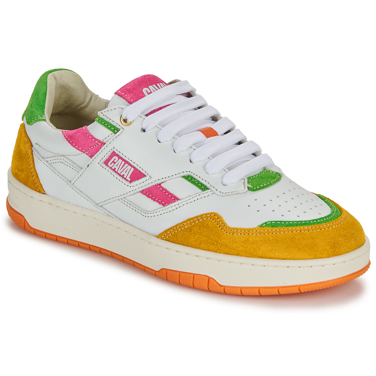 Sko Dame Lave sneakers Caval PLAYGROUND Hvid / Orange / Pink
