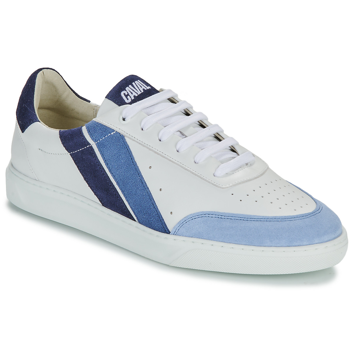 Sko Herre Lave sneakers Caval LOW SLASH 50 SHADES OF BLUE Hvid / Blå