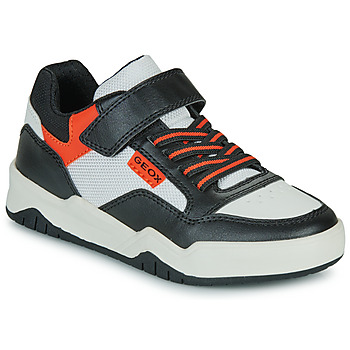 Sko Dreng Lave sneakers Geox J PERTH BOY Hvid / Orange