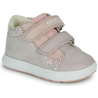 Sko Pige Lave sneakers Geox B BIGLIA GIRL Pink / Hvid