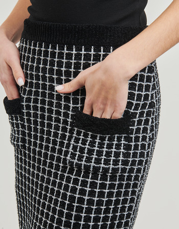 Karl Lagerfeld boucle knit skirt Sort / Hvid
